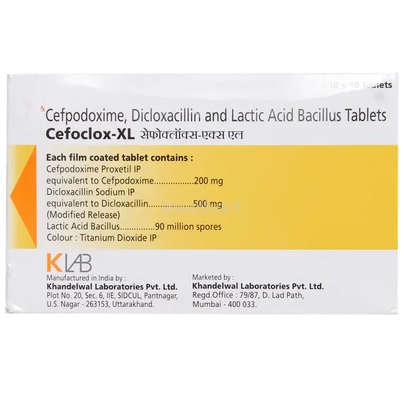 cefoclox xl tablet 10's